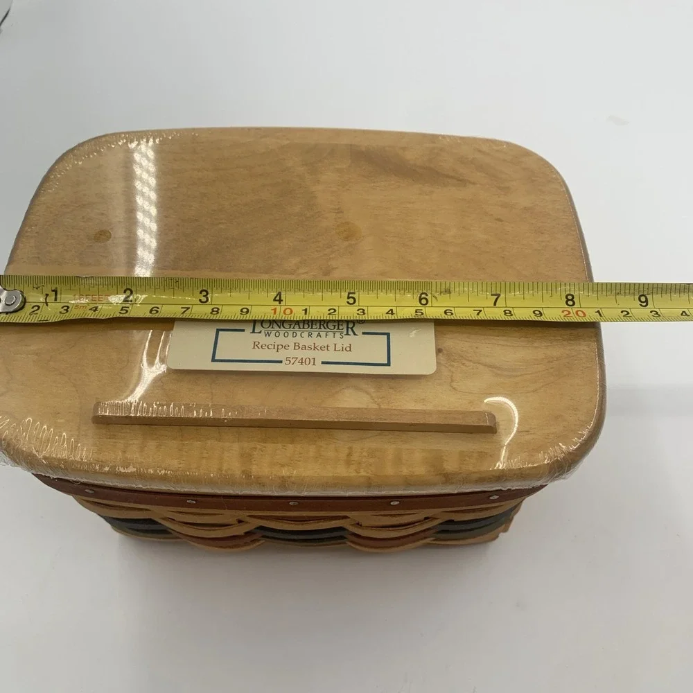Vintage Longaberger 1994 Recipe Card Basket with Lid Shades of Autumn Collection - Picture 7 of 9